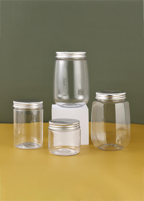 200-350ml PET圆柱棱角罐子